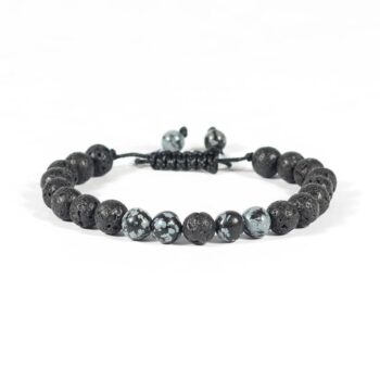 Snowflake Obsidian Diffuser Vitality Bracelet
