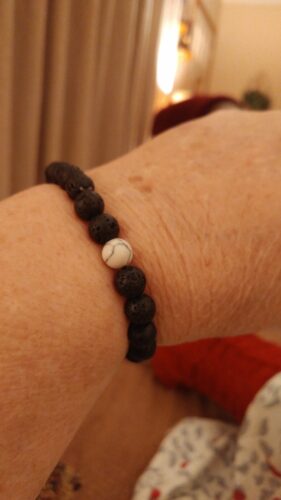 White Howlite Lava Stone Vitality Bracelet photo review
