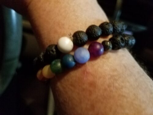 White Howlite Lava Stone Vitality Bracelet photo review