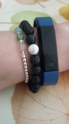White Howlite Lava Stone Vitality Bracelet photo review