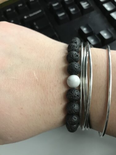 White Howlite Lava Stone Vitality Bracelet photo review