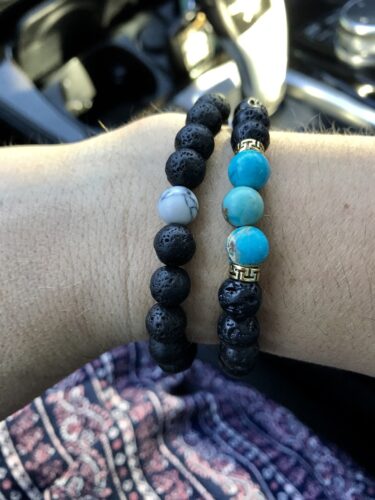 White Howlite Lava Stone Vitality Bracelet photo review