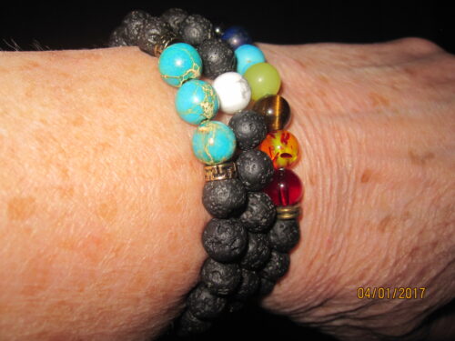 White Howlite Lava Stone Vitality Bracelet photo review