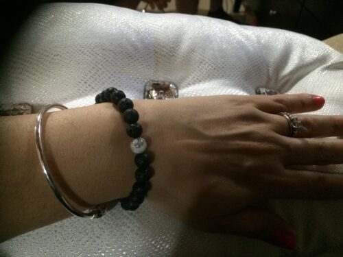 White Howlite Lava Stone Vitality Bracelet photo review